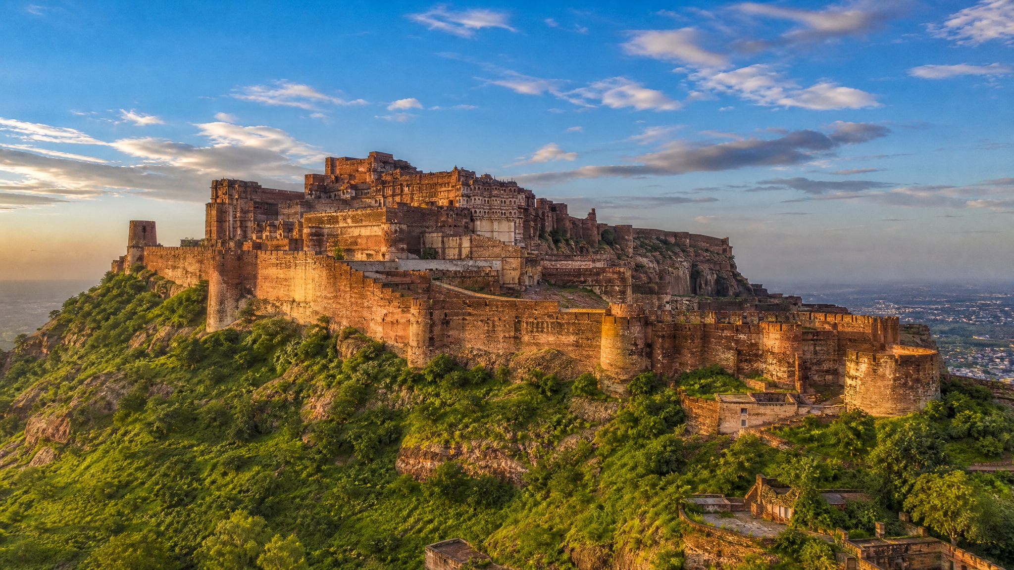AI generated travel image of a fort landscape inspired by Baran district in Rajasthan